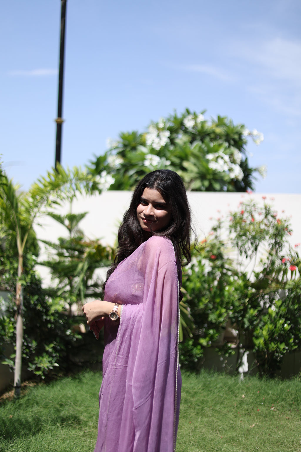Purple saree