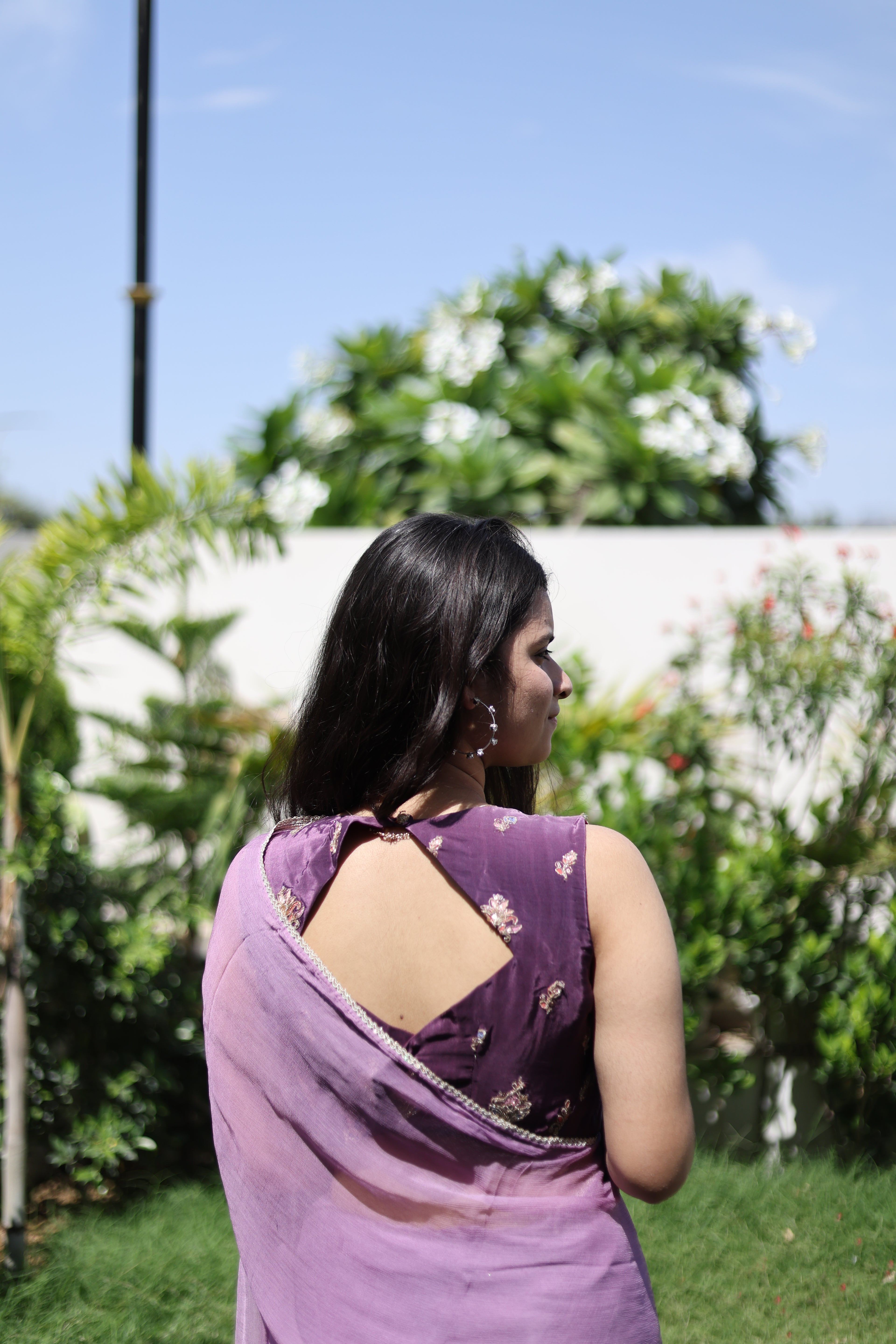 Purple saree